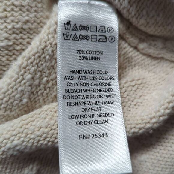 Rachel‎ Zoe Oatmeal Long Sleeve Lightweight Sweater Woman's Size Small - Picture 11 of 12